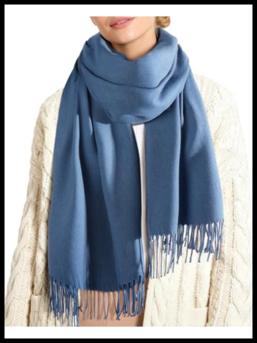 Cashmere Feel Shawl Wrap Scarf for Wedding Travel One Size